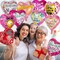 Mother’s Day Foil Balloons – 24PCS Premium Aluminum Foil Balloons | Large Heart & Themed Party Decorations (Gold, Silver, White)